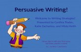 5th Grade Writing Strategies Class--Persuasive Writing