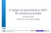 5 steps to becoming a JISC IE content provider
