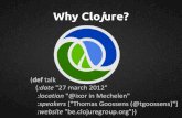 Why clojure