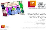 Semantic Web Technologies - Course Introduction