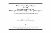 (TFCS)Formal syntax and semantics of programming languages