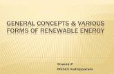 Concept of renewable energy-various forms of renewable energy
