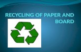 Recycling of paper and board