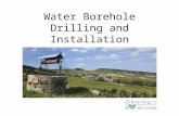 Water borehole drilling and installation