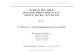 Software requirements specification of Library Management System