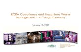 Rcra Compliance And Hazardous Waste Management In A Tough Economy Roundtable 2.18.09