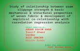 Study of relationship between seam slippage& strength