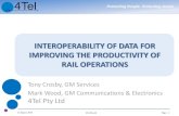Mark Wood & Tony Crosby, 4Tel - CASE STUDY: Interoperability of data between train control systems