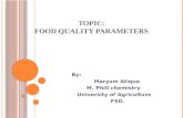 Food quality parameters