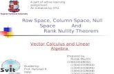 Null space, Rank and nullity theorem
