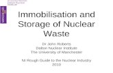 Immobilisation and Storage of Nuclear Waste