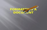 Formatting A Document in Microsoft Word