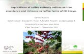 Implications of coffee obituary notices on tree abundance and richness on coffee farms of mt kenya