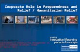 A Presentation on " Corporate Role in Preparedness and Relief / Humanitarian Relief " by Mr. Ranju Anthony - Vestergaard Frandsen at Workshop on Preparedness & Response for Emergencies