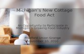 Michigan’s new cottage food act