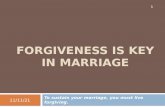 Forgiveness is key in marriage