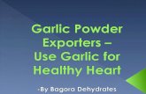 Garlic Powder Exporters – Use Garlic for Healthy Heart