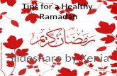 Preparation and tips for ramadan