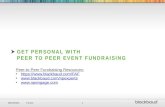 Get personal with peer to peer event fundraising