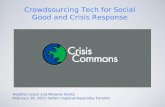Crowdsourcing tech for social good and crisis response