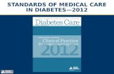 American Diabetes Assosiation standards of medical care 2012
