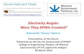 Electricity Angsts: Were They EPIRA-Created?