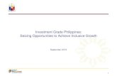 Investment Grade Philippines: Seizing Opportunities to Achieve Inclusive Growth