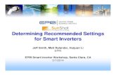 2014 PV Distribution System Modeling Workshop: Determining Recommended Settings for Smart Inverters: Jeff Smith, EPRI
