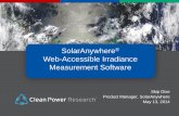 2014 PV Performance Modeling Workshop: SolarAnywhere: WebWeb-Accessible Irradiance Measurement Software: Skip Dise, Clean Power Research