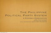 Philippine political party system: A systemic examination