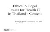 Ethical & Legal Issues for Health IT in Thailand's Context