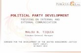 Political Party Development: External and Internal Communication