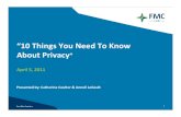10 Things You Need To Know About Privacy