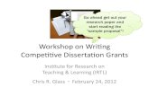 IRTL Grant Writing Workshop - Spring 2012