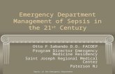 Emergency Department Management of Sepsis in the 21st Century