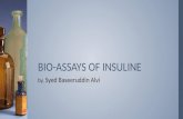 Bio assays of insulin