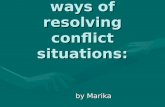 Non Violent Ways Of Resolving Conflict Situations