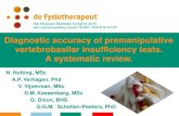 Diagnostic accuracy of premanipulative vertebrobasilar insufficiency tests. MSG congres, 2010