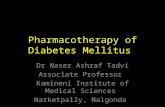 Pharmacotherapy of diabetes mellitus