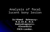 Analysis of focal lucent bony lesion