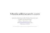 MedicalResearch.com - Medical Research Interviews Week in Review