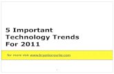 5 Important Technology Trends For 2011