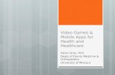 Video games and mobile apps for health and