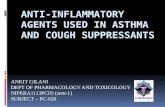 Anti inflammatory agents used in asthma and cough suppressants