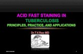 Acid fast staining in Tuberculosis