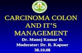 Carcinoma Colon And Management