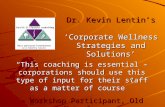 Corporate Wellness, Strategies and Solutions
