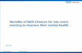 Benefits of using NHS Choices amongst site users wanting to  improve their mental health