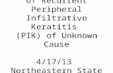 Case presentation of recurrent peripheral infiltrative keratitis