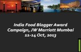 Social Media Case Study: How JW Marriott Create Buzz About Indian Food Blogger Awards